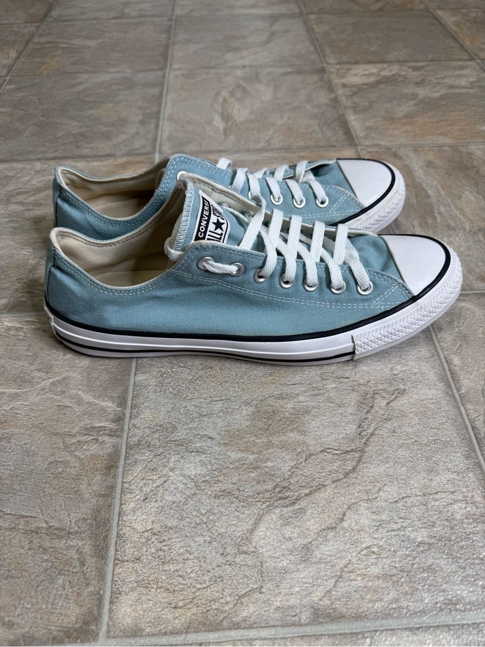 Converse Chuck Taylor All Stars Ox Blue Mens Shoe Size 11.5 Blu 169157F Preowned - Picture 2 of 8